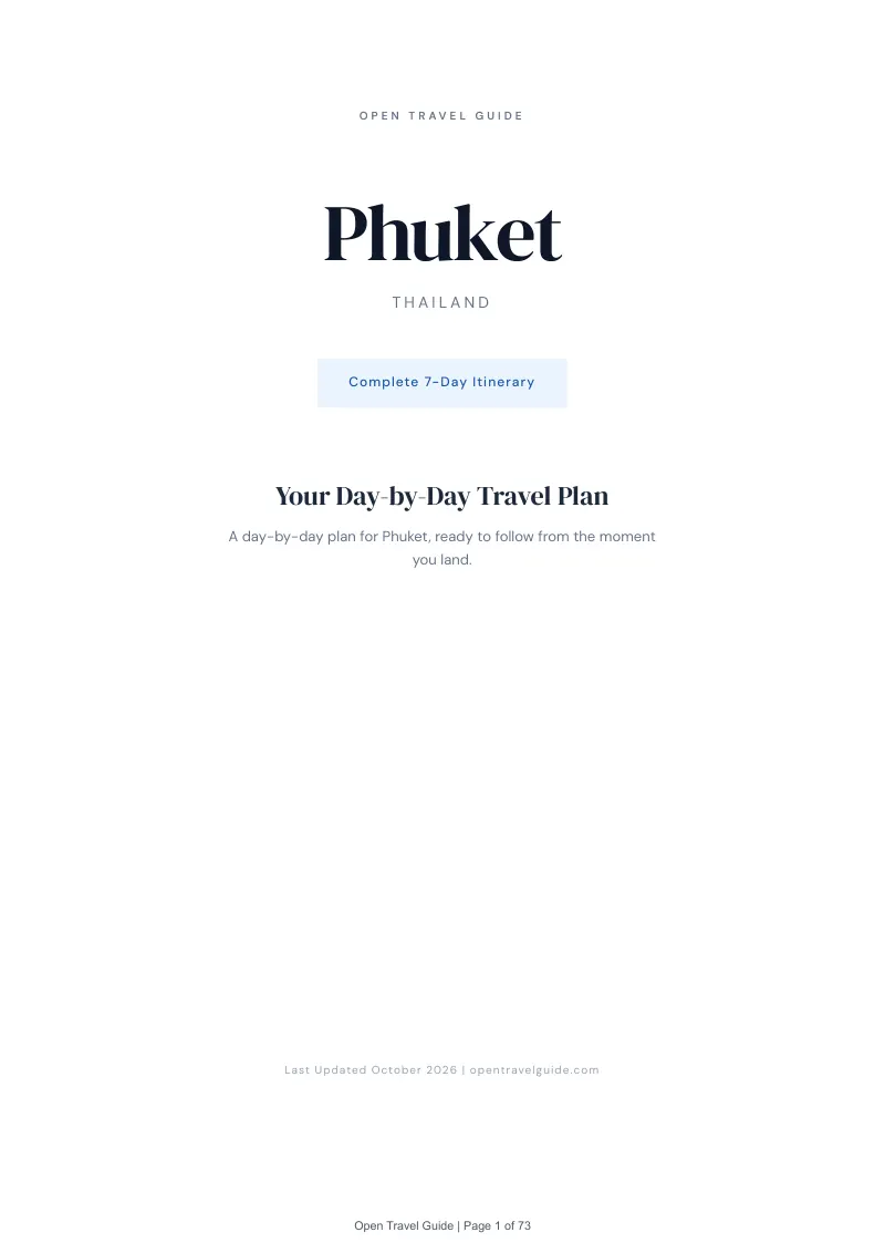 Phuket 7-Day Itinerary: Cover