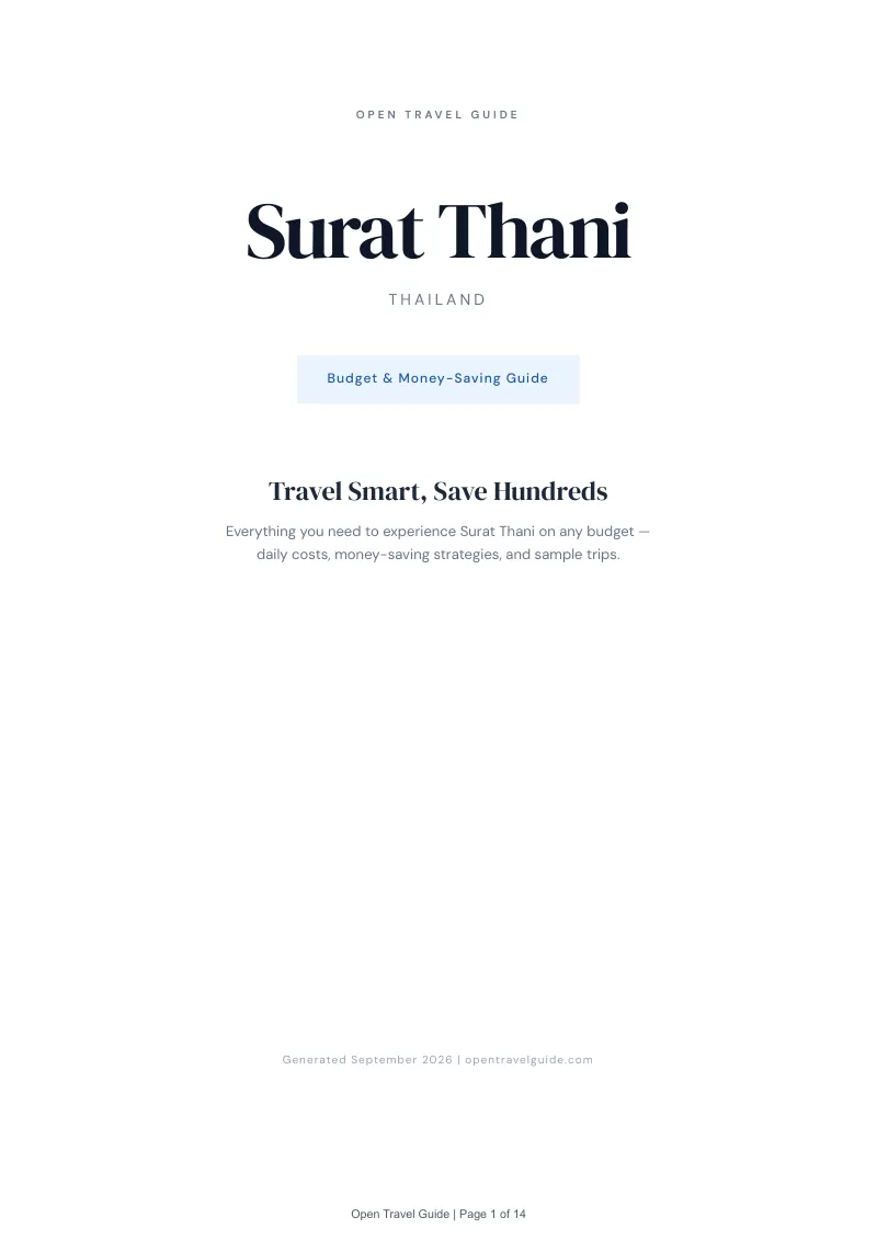 Surat Thani Complete Travel Bundle: Budget guide · Cover