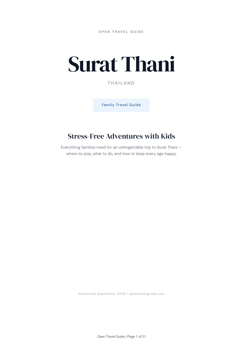 Surat Thani Complete Travel Bundle: Family guide · Cover