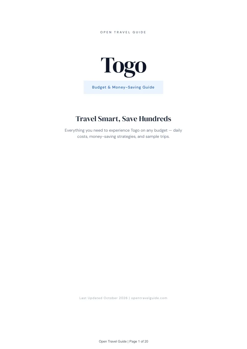 Togo Budget & Money-Saving Guide: Cover