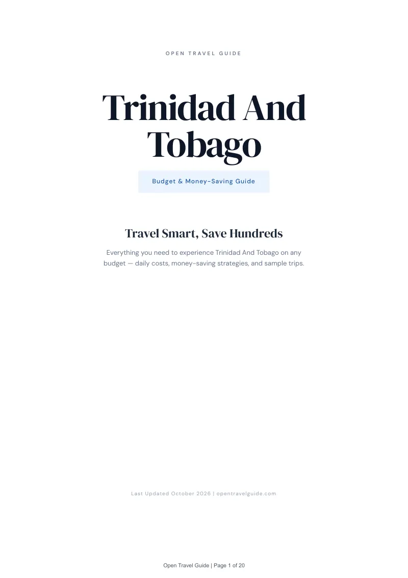 Trinidad And Tobago Budget & Money-Saving Guide: Cover