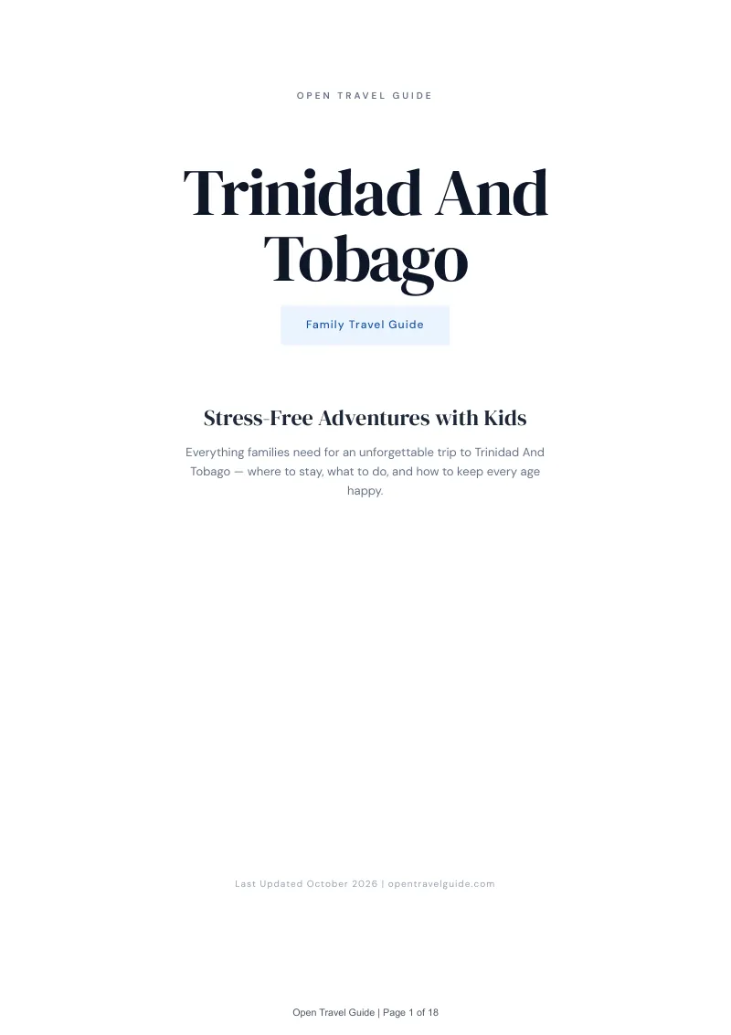 Trinidad And Tobago Family Travel Guide: Cover