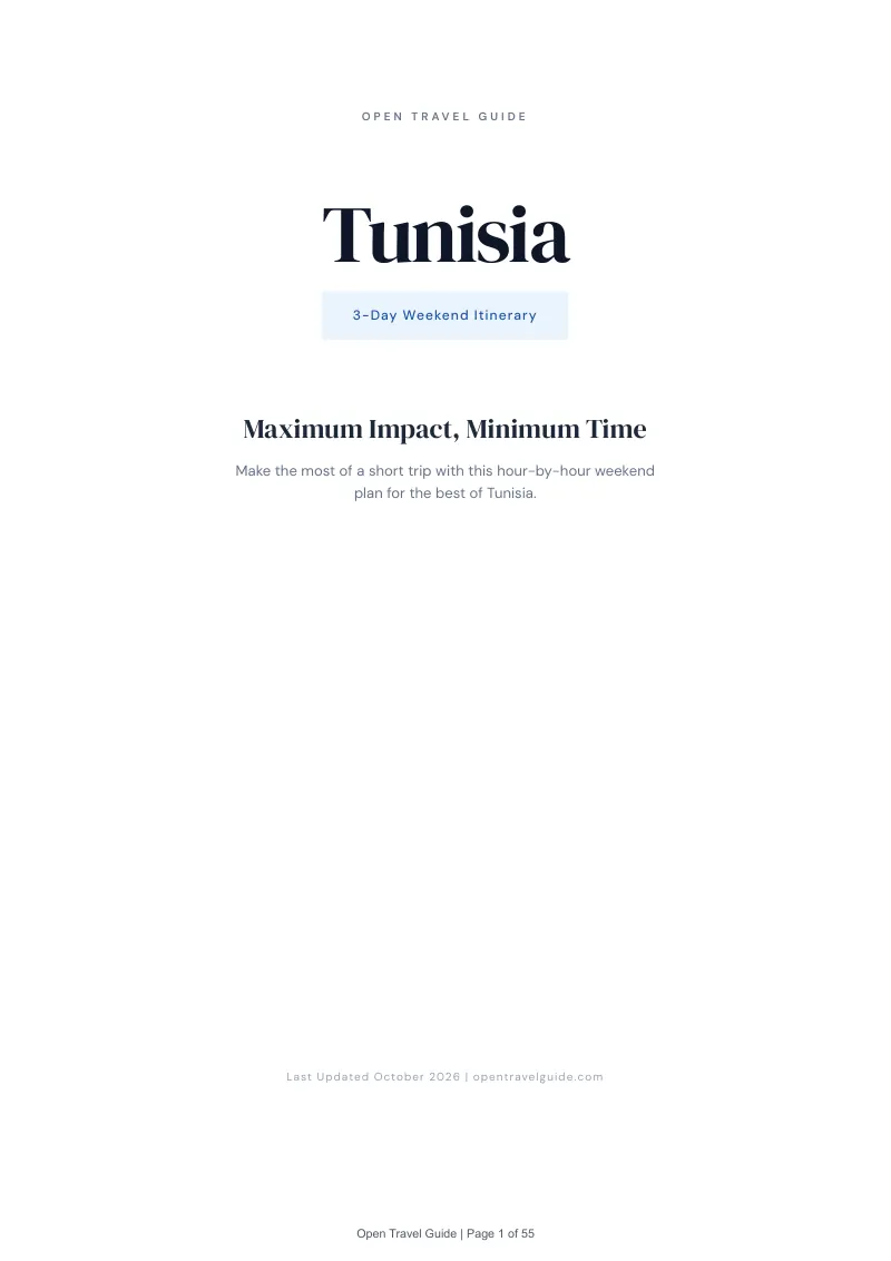Tunisia 3-Day Weekend Itinerary: Cover
