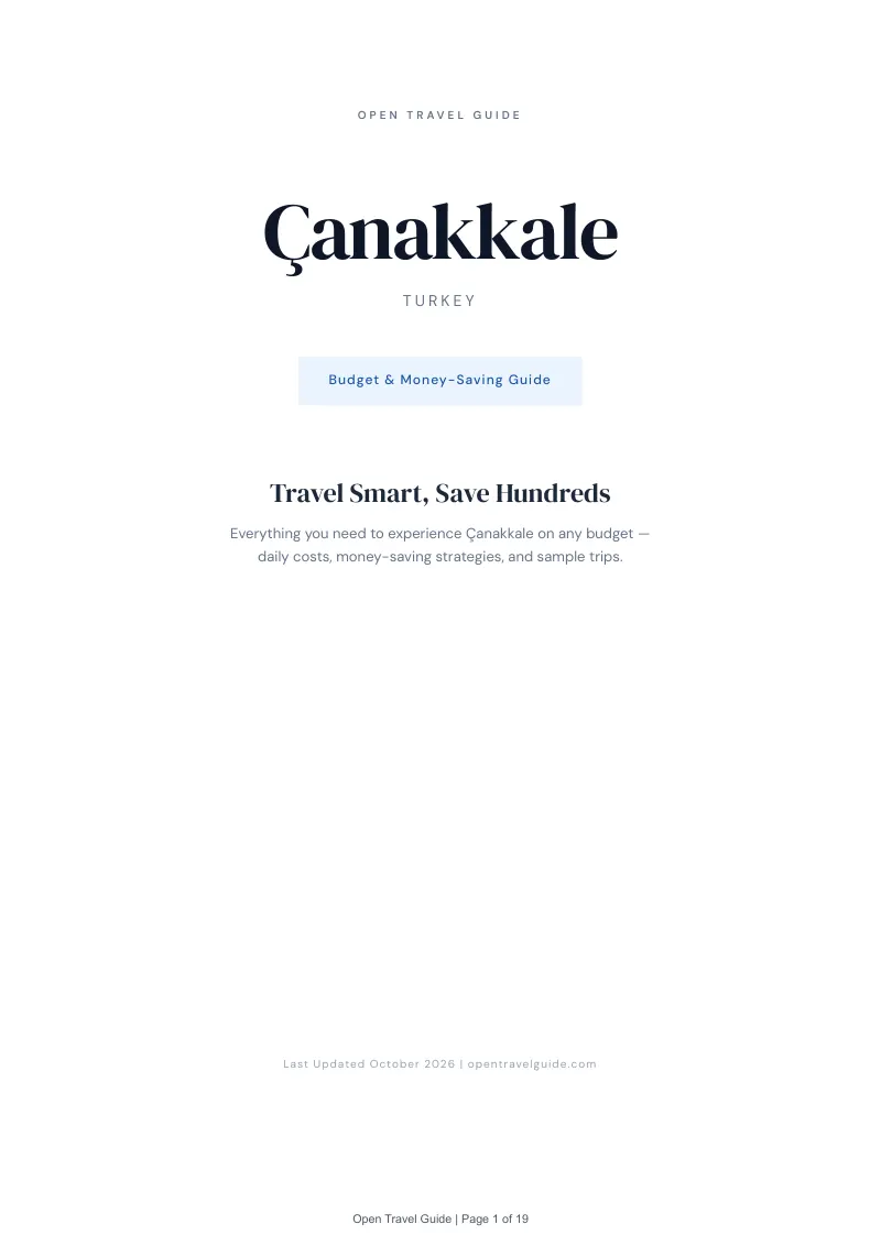 Çanakkale Budget & Money-Saving Guide: Cover