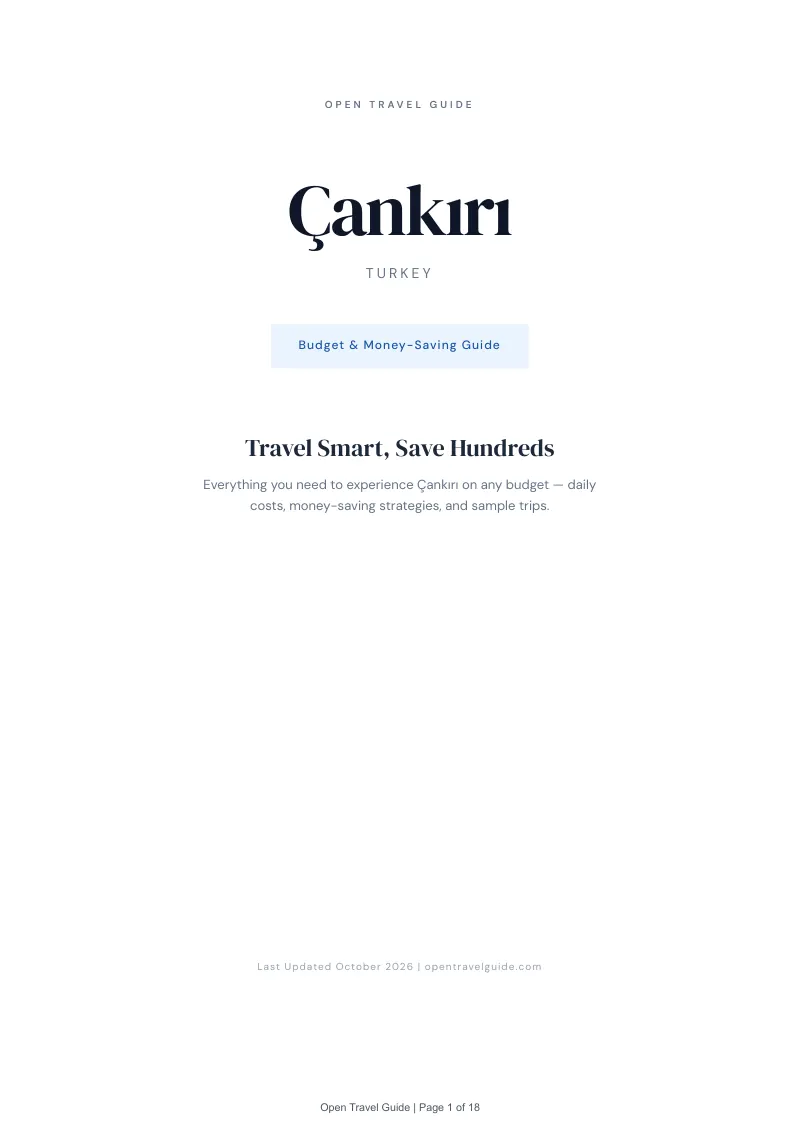 Çankırı Budget & Money-Saving Guide: Cover