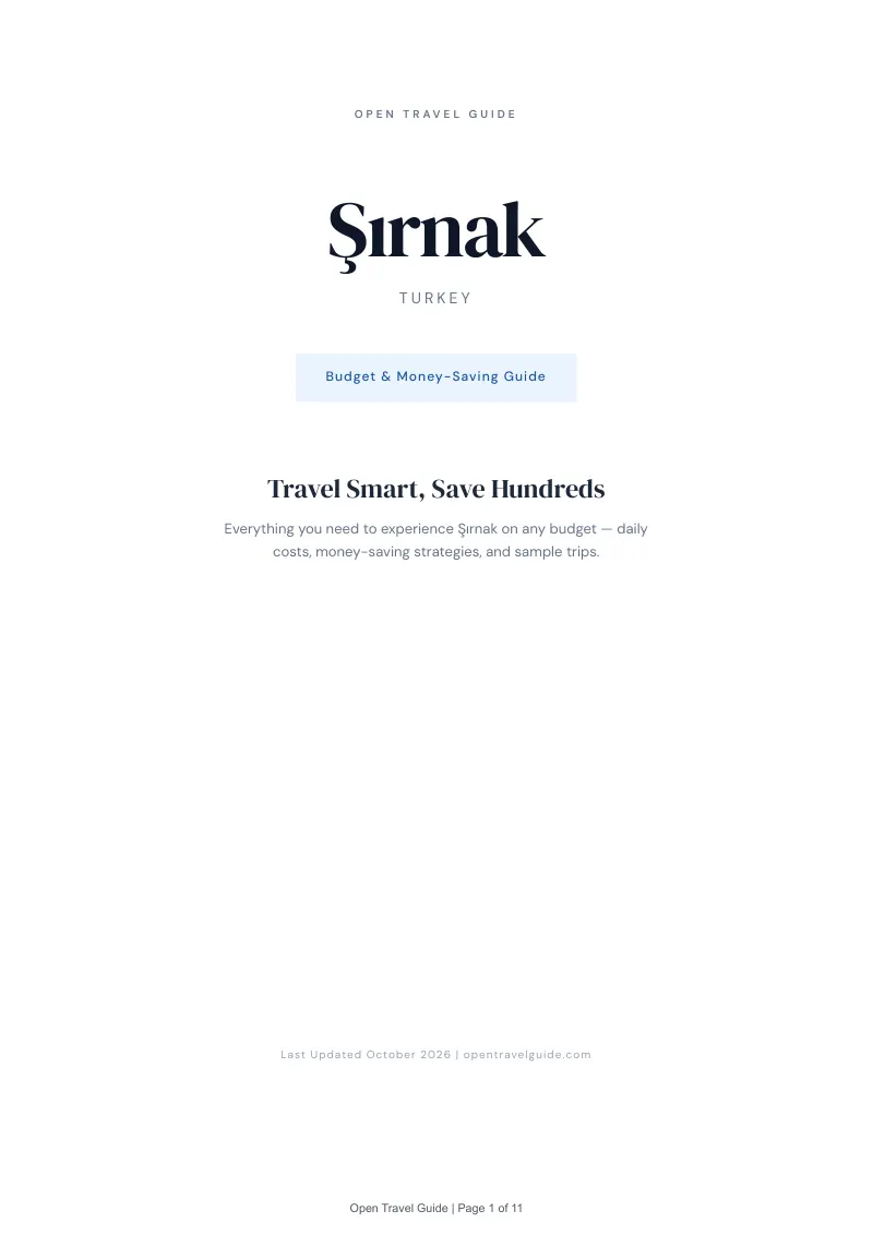 Şırnak Budget & Money-Saving Guide: Cover