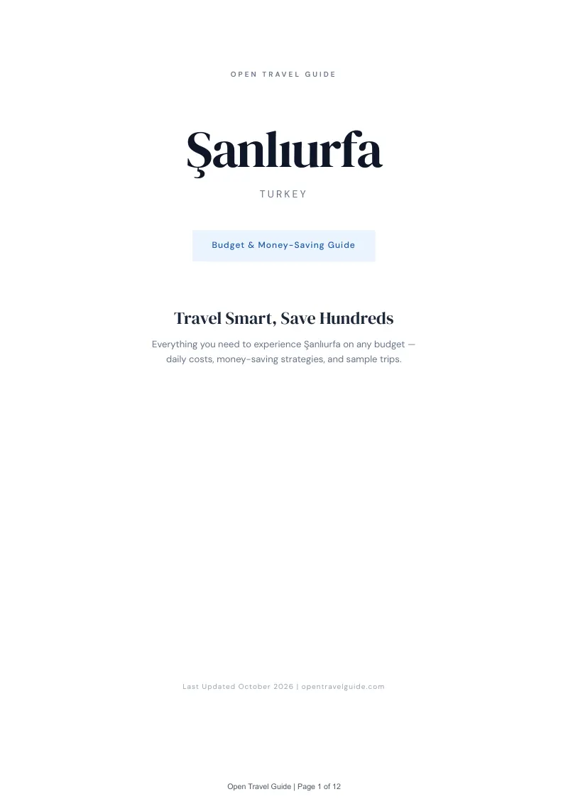 Şanlıurfa Budget & Money-Saving Guide: Cover