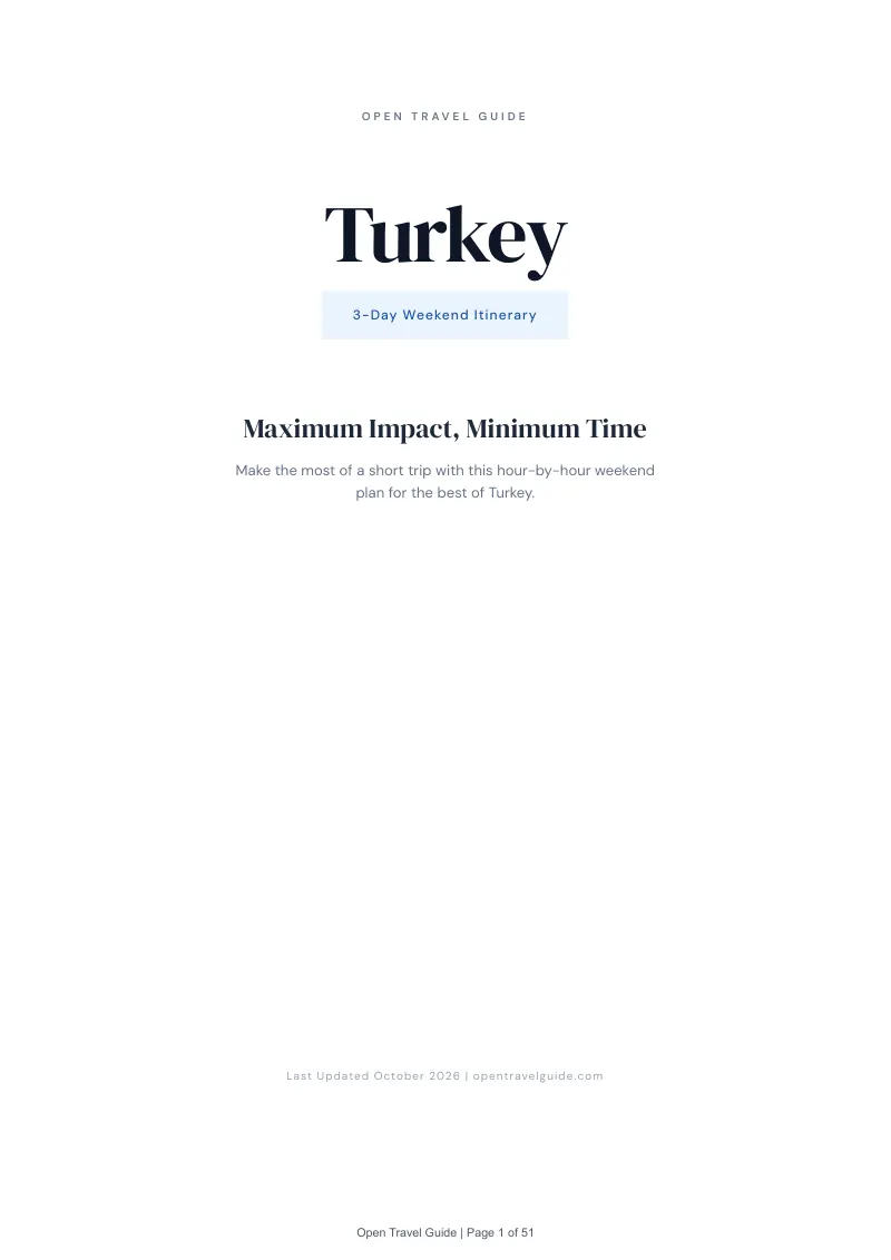 Turkey 3-Day Weekend Itinerary: Cover