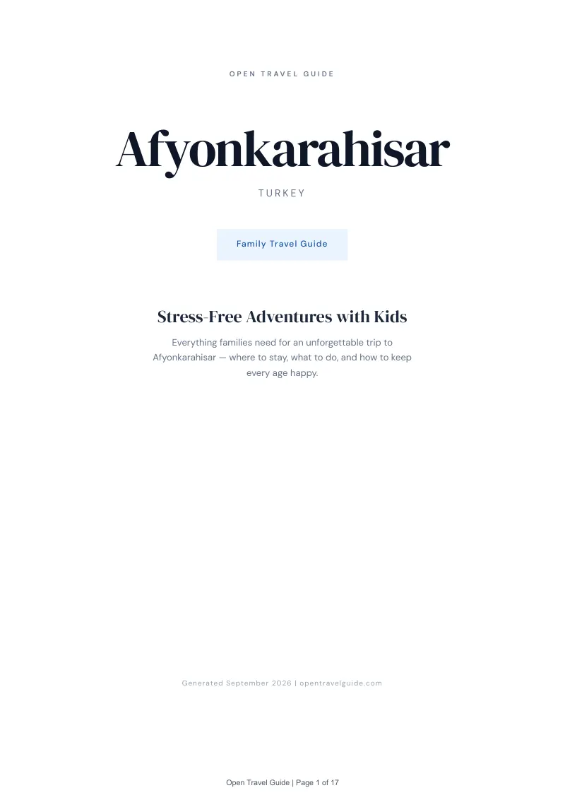 Afyonkarahisar Complete Travel Bundle: Family guide · Cover