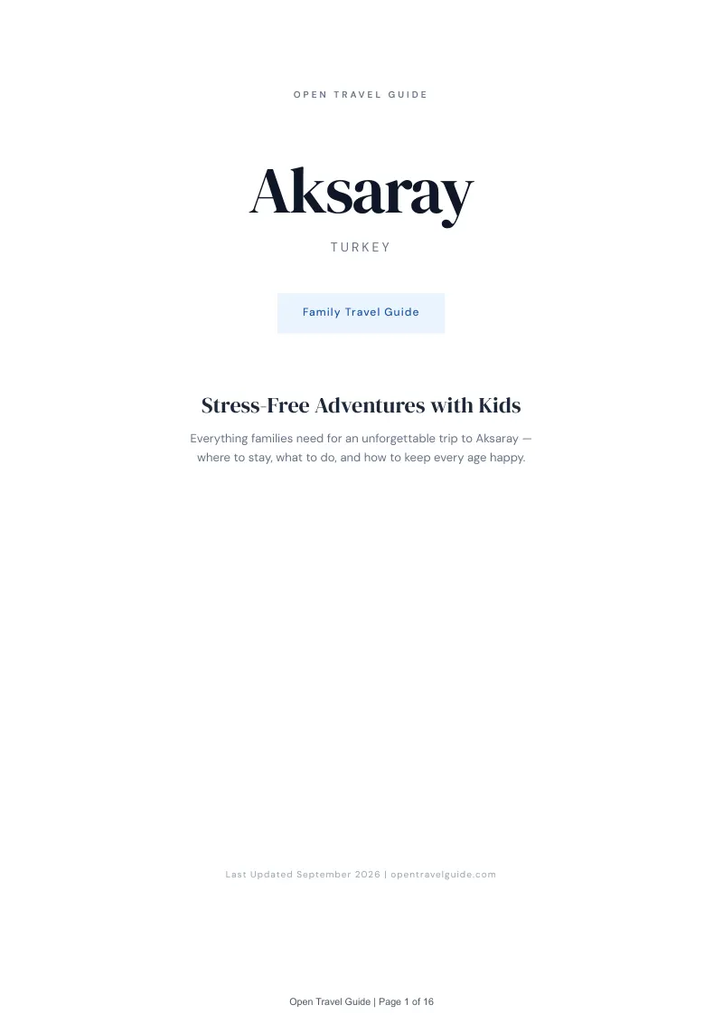 Aksaray Complete Travel Bundle: Family guide · Cover