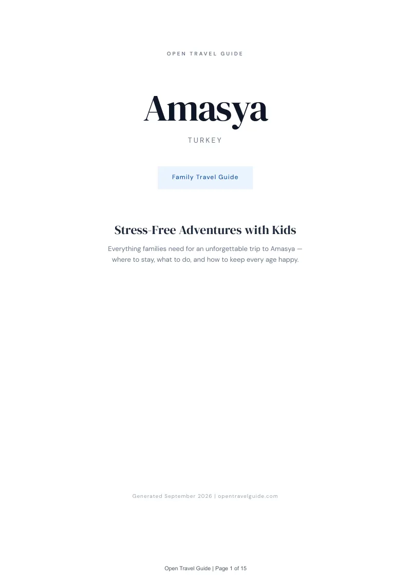 Amasya Complete Travel Bundle: Family guide · Cover