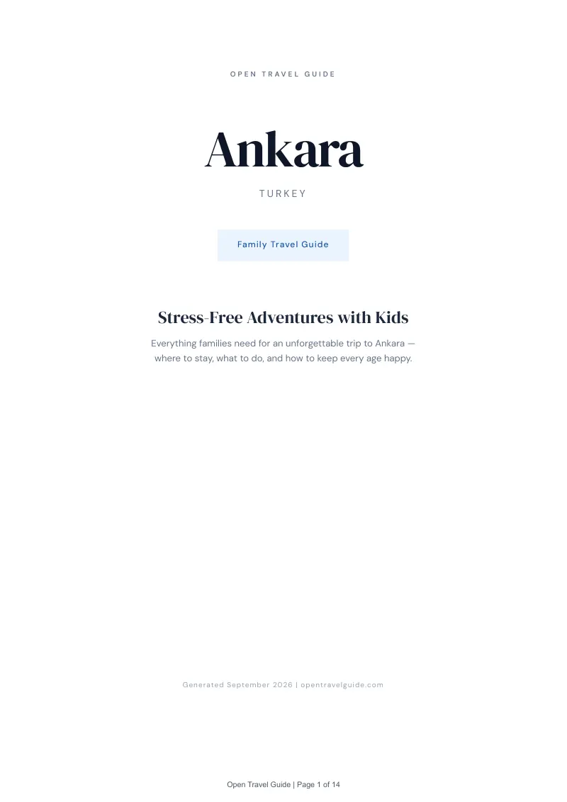 Ankara Complete Travel Bundle: Family guide · Cover