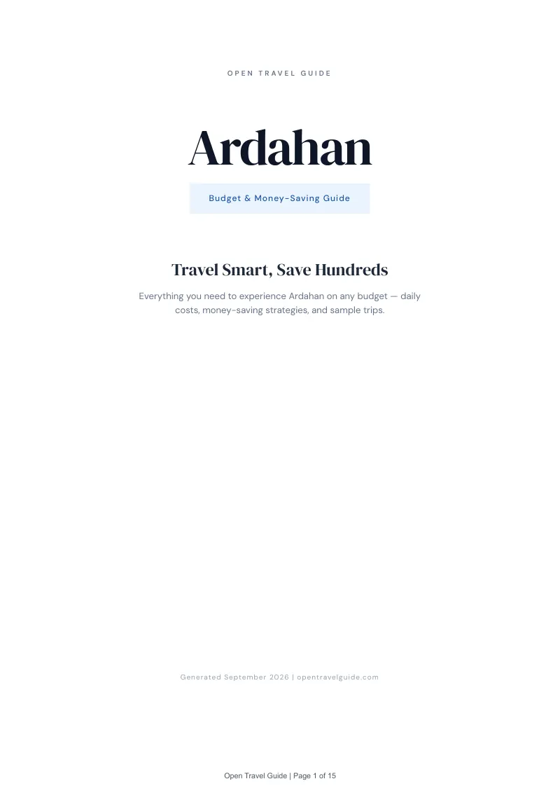 Ardahan Complete Travel Bundle: Budget guide · Cover