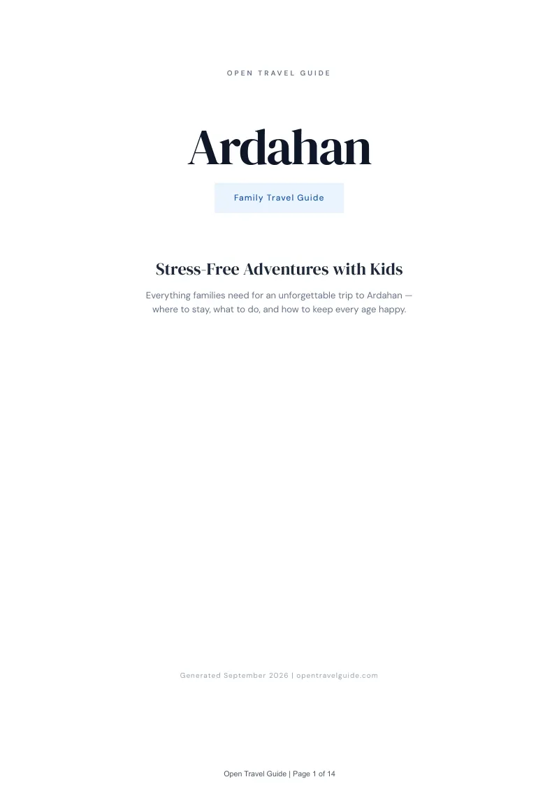 Ardahan Complete Travel Bundle: Family guide · Cover