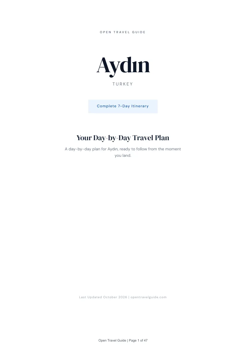 Aydın 7-Day Itinerary: Cover