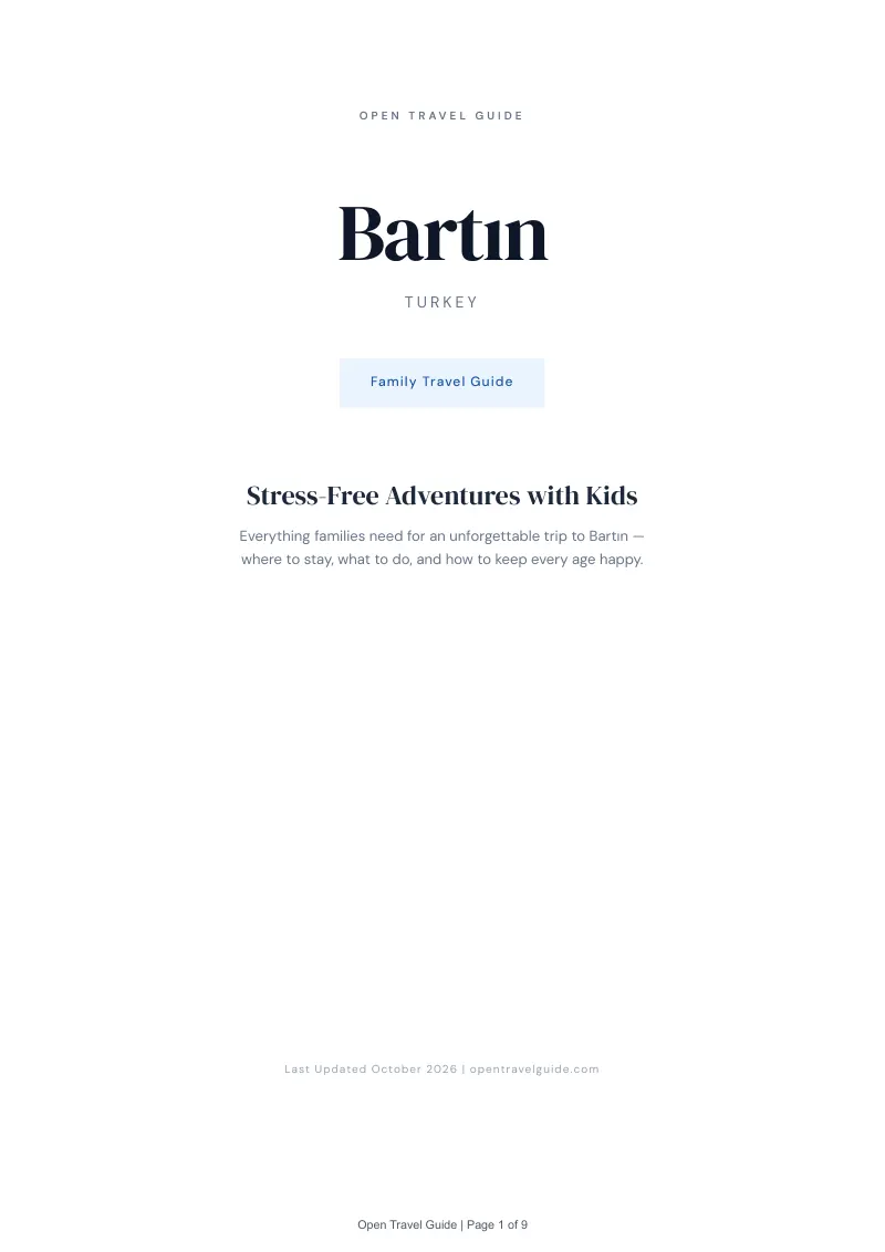 Bartın Family Travel Guide: Cover