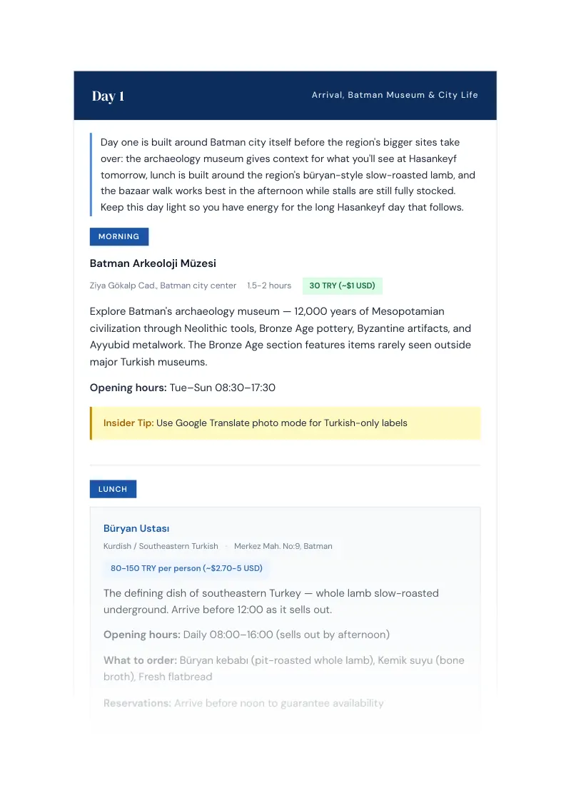 Batman Complete Travel Bundle: 3-day itinerary · Day 1