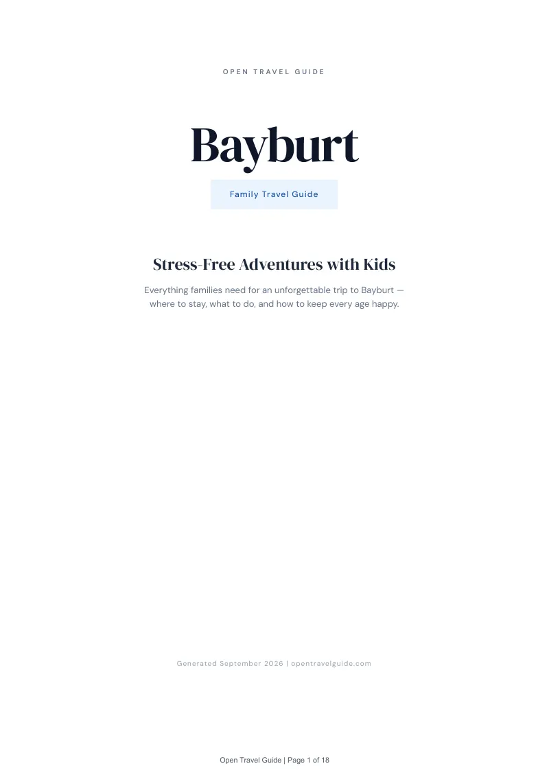 Bayburt Complete Travel Bundle: Family guide · Cover