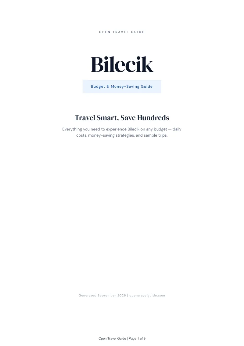 Bilecik Complete Travel Bundle: Budget guide · Cover