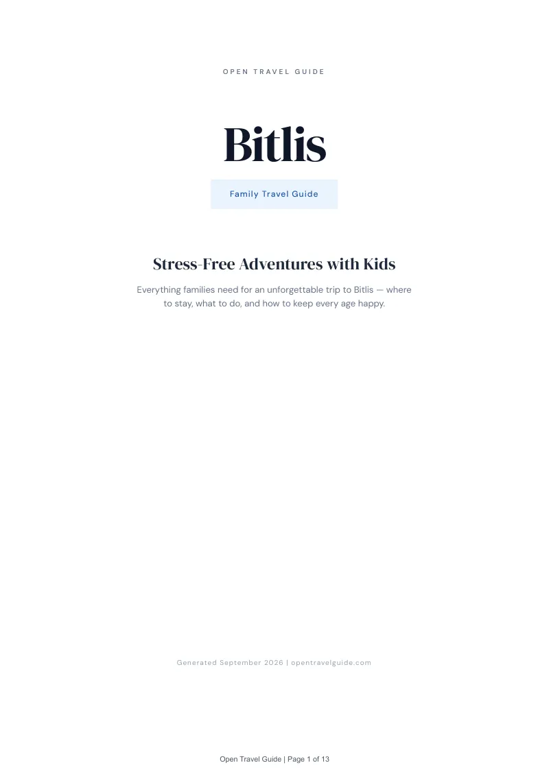 Bitlis Complete Travel Bundle: Family guide · Cover