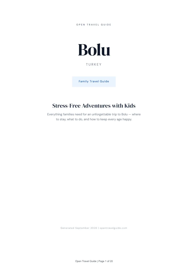 Bolu Complete Travel Bundle: Family guide · Cover