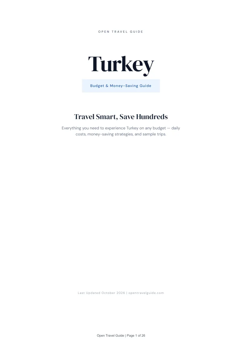 Turkey Budget & Money-Saving Guide: Cover