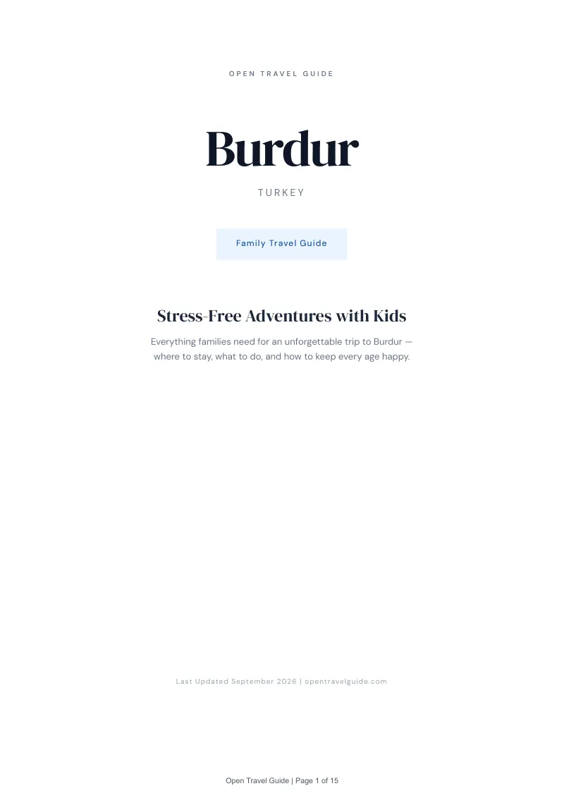Burdur Complete Travel Bundle: Family guide · Cover