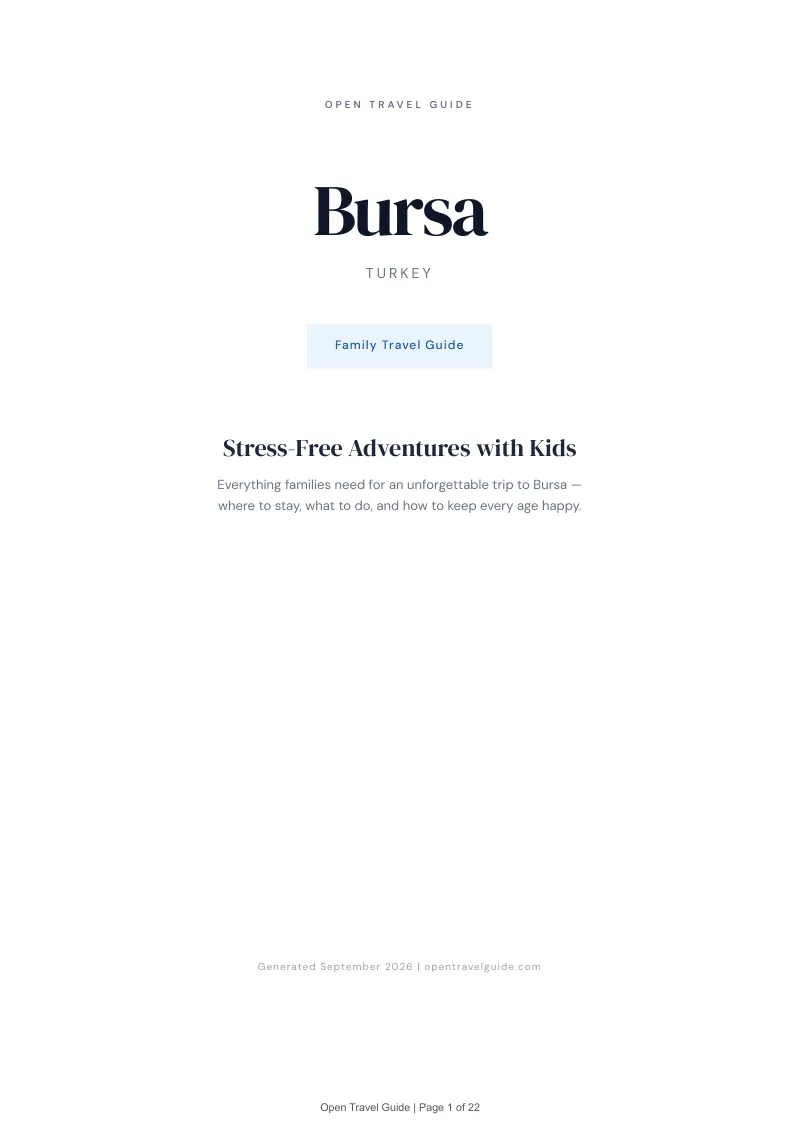 Bursa Complete Travel Bundle: Family guide · Cover