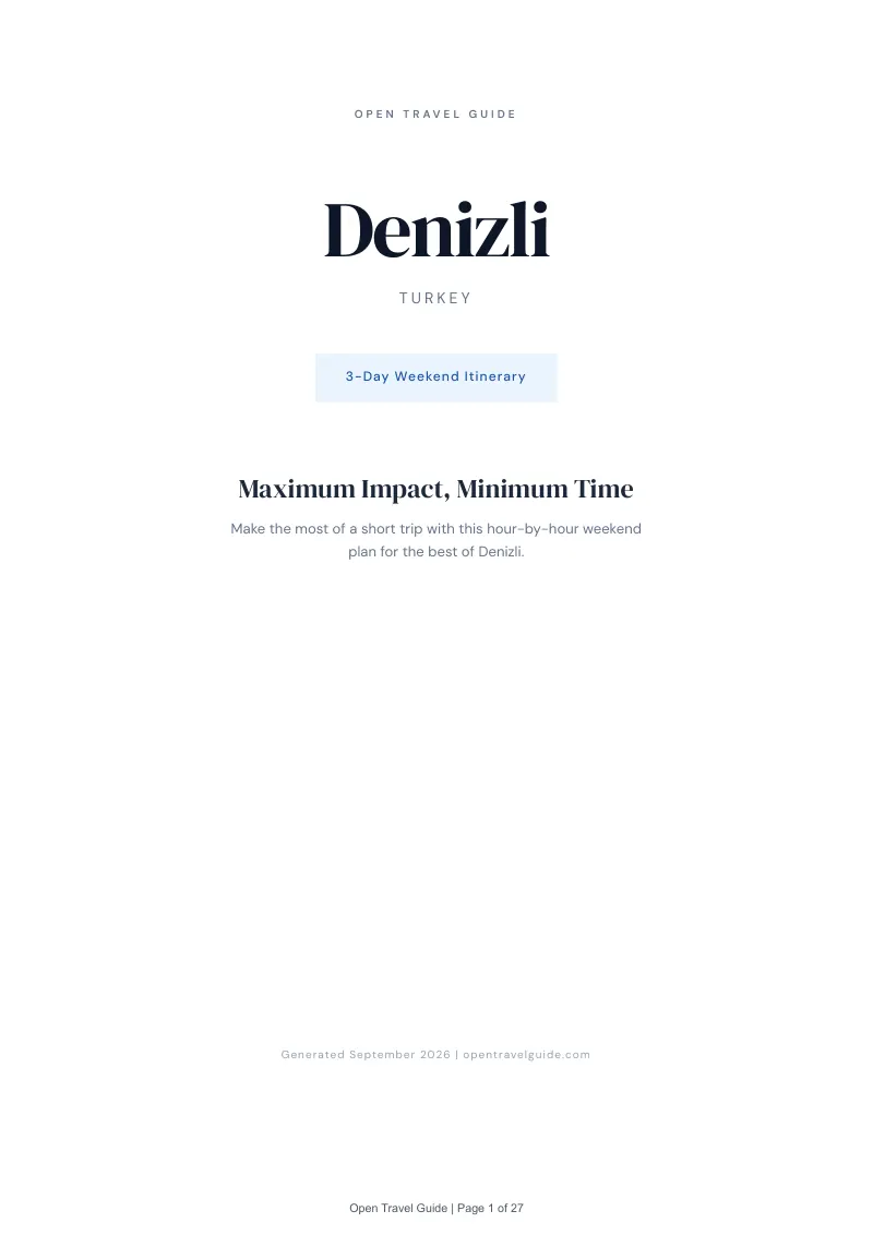 Denizli Complete Travel Bundle: 3-day itinerary · Cover