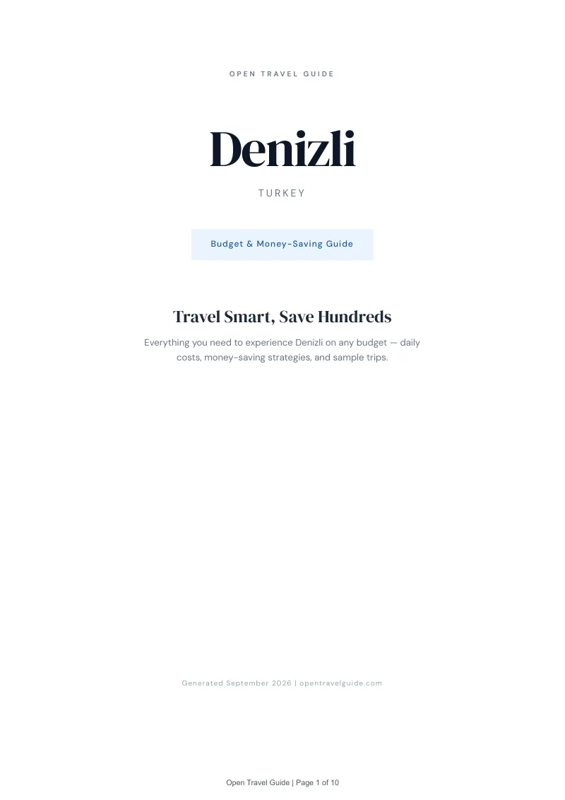 Denizli Complete Travel Bundle: Budget guide · Cover