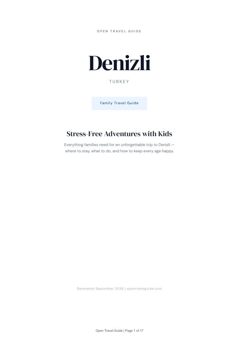 Denizli Complete Travel Bundle: Family guide · Cover