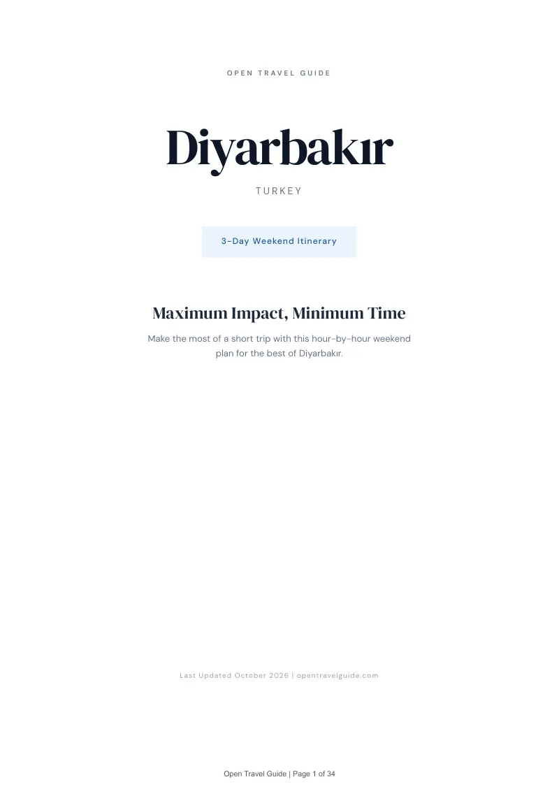 Diyarbakır 3-Day Weekend Itinerary: Cover