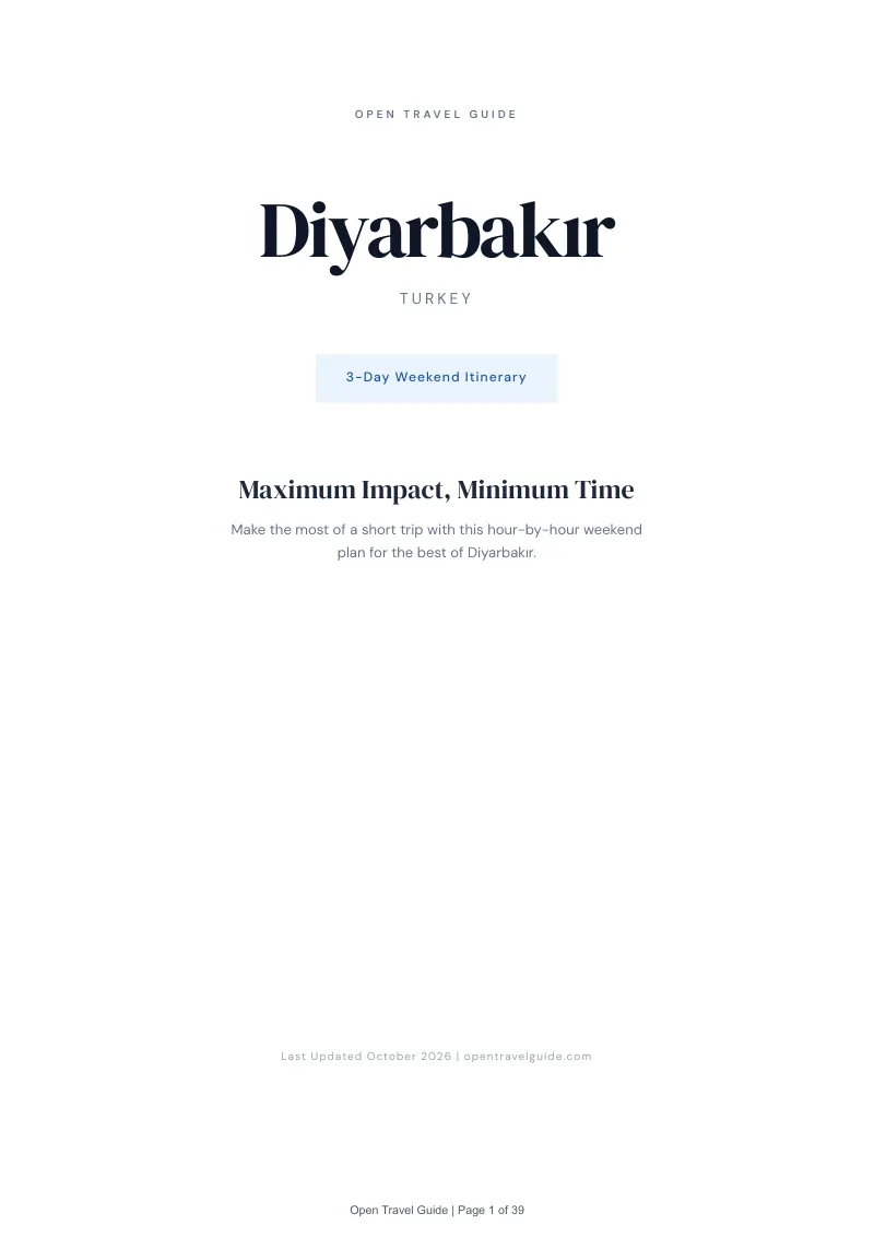 Diyarbakir 3-Day Weekend Itinerary: Cover