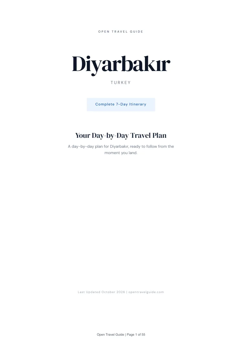 Diyarbakir 7-Day Itinerary: Cover