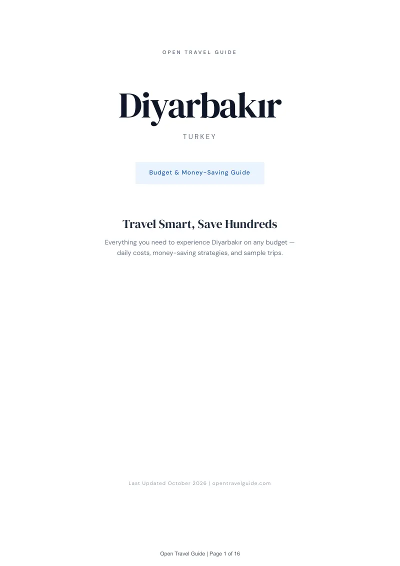 Diyarbakir Budget & Money-Saving Guide: Cover
