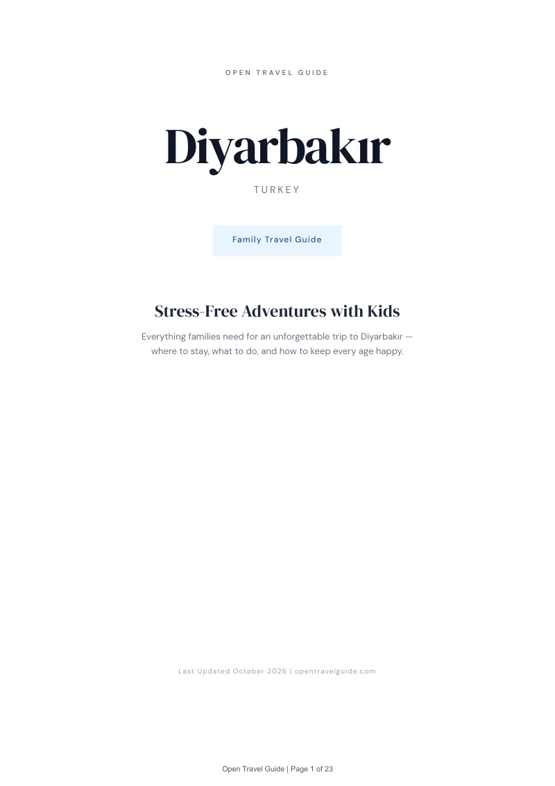 Diyarbakır Family Travel Guide: Cover
