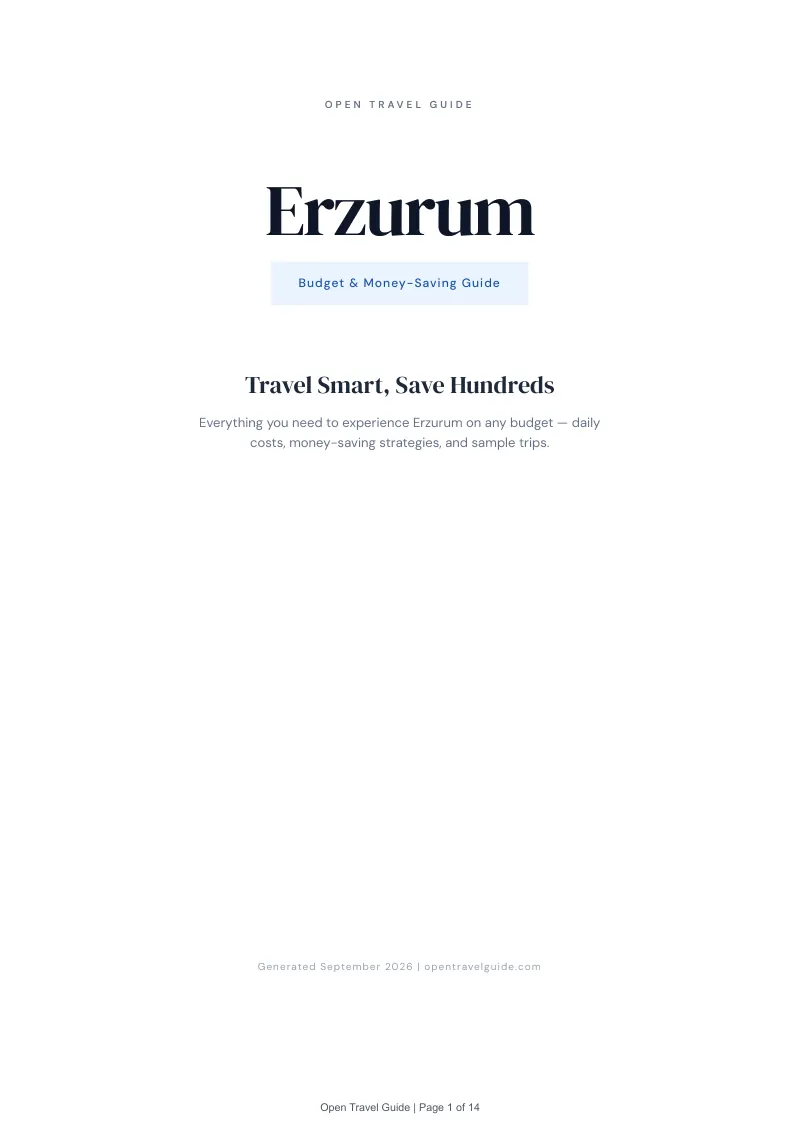 Erzurum Complete Travel Bundle: Budget guide · Cover