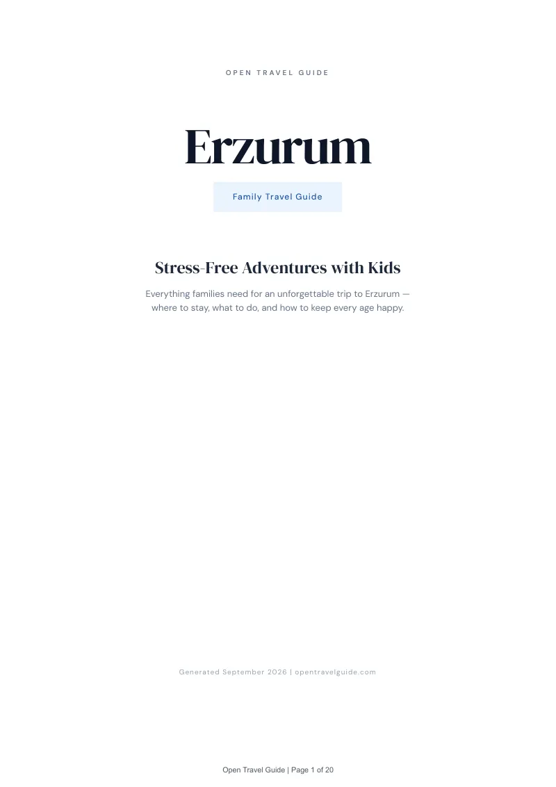 Erzurum Complete Travel Bundle: Family guide · Cover