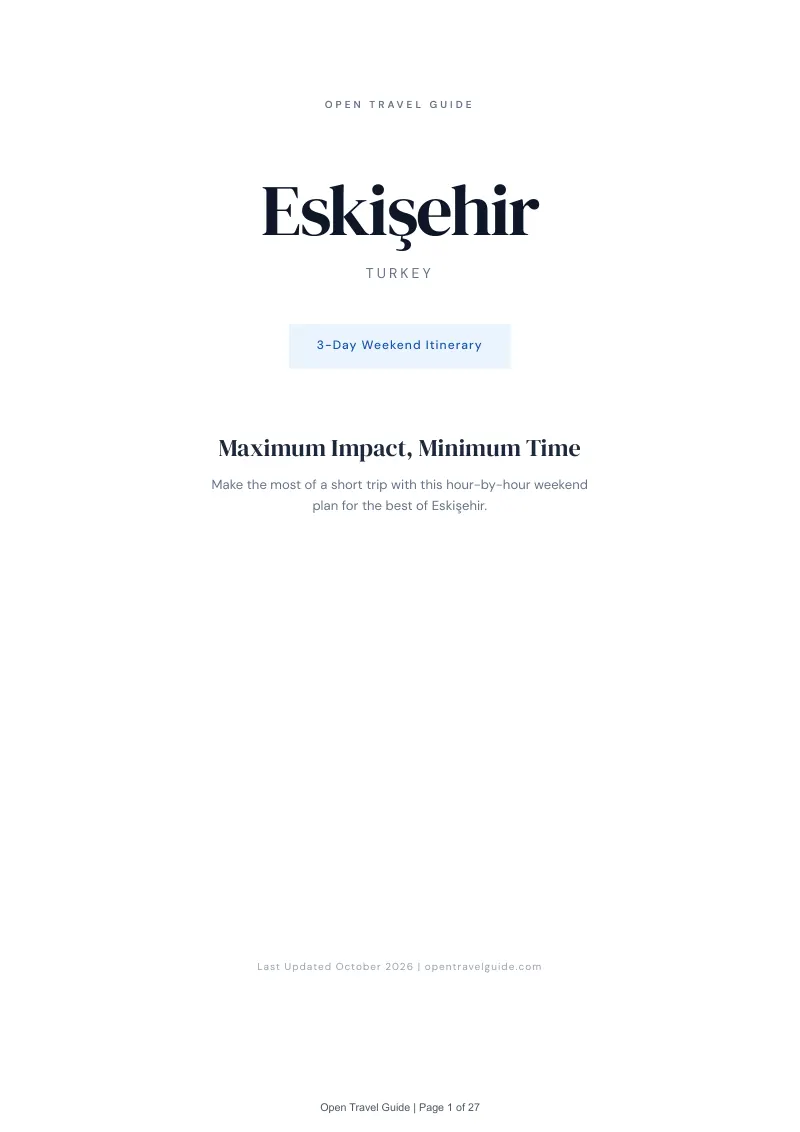 Eskişehir 3-Day Weekend Itinerary: Cover