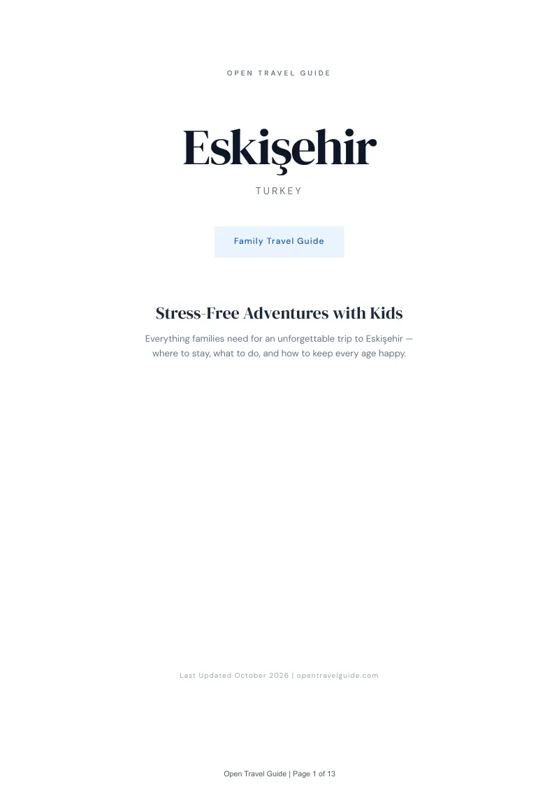 Eskişehir Family Travel Guide: Cover