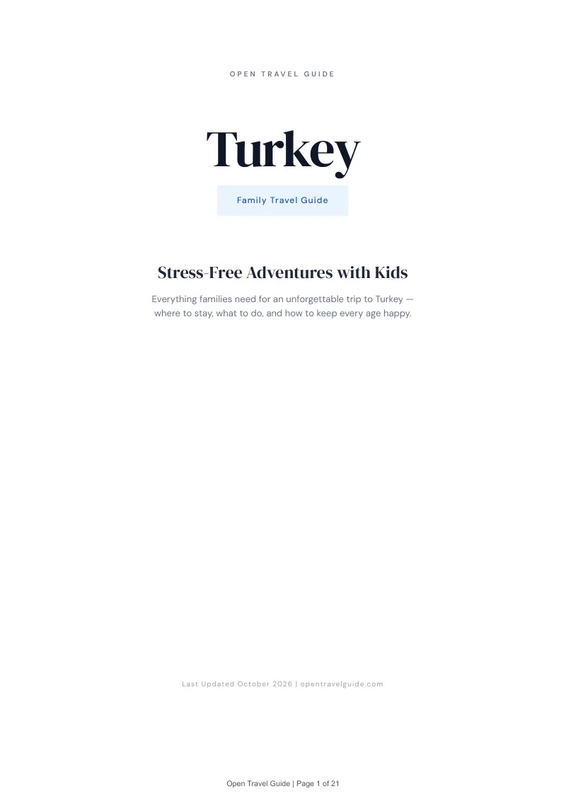 Turkey Family Travel Guide: Cover