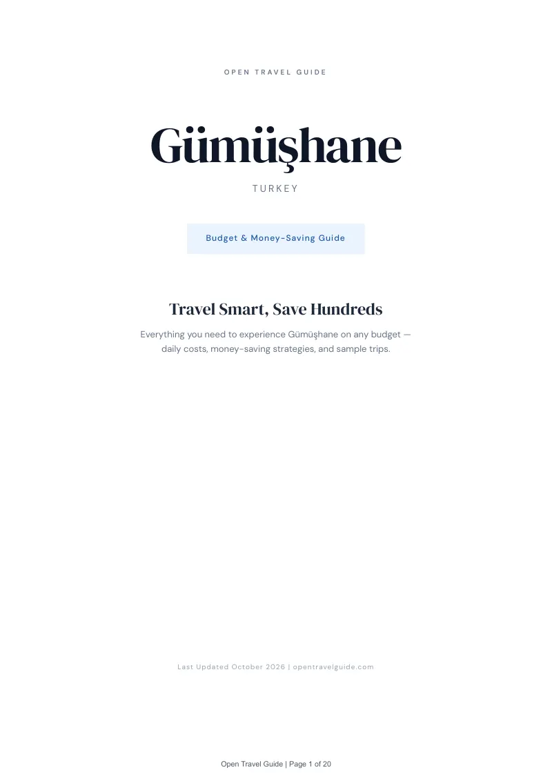 Gümüşhane Budget & Money-Saving Guide: Cover