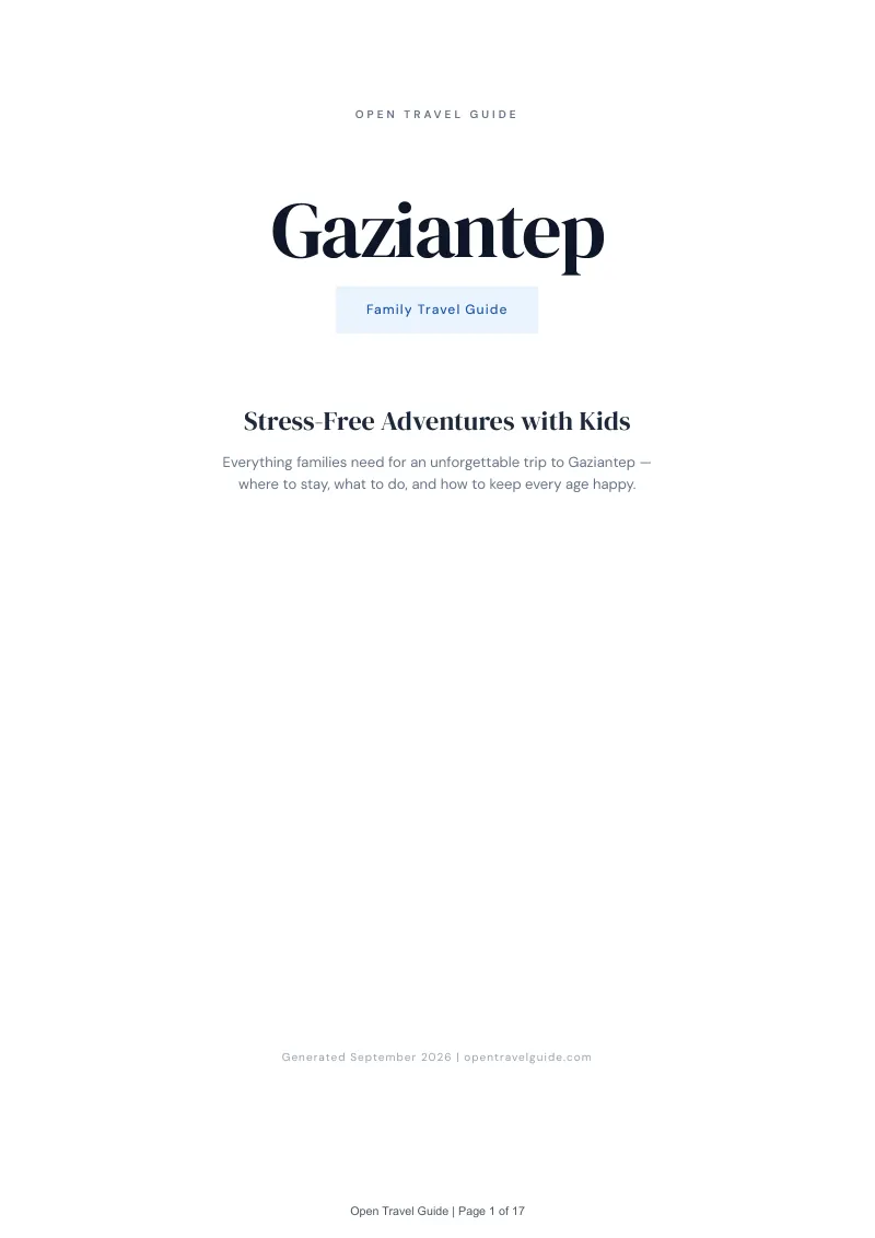 Gaziantep Complete Travel Bundle: Family guide · Cover
