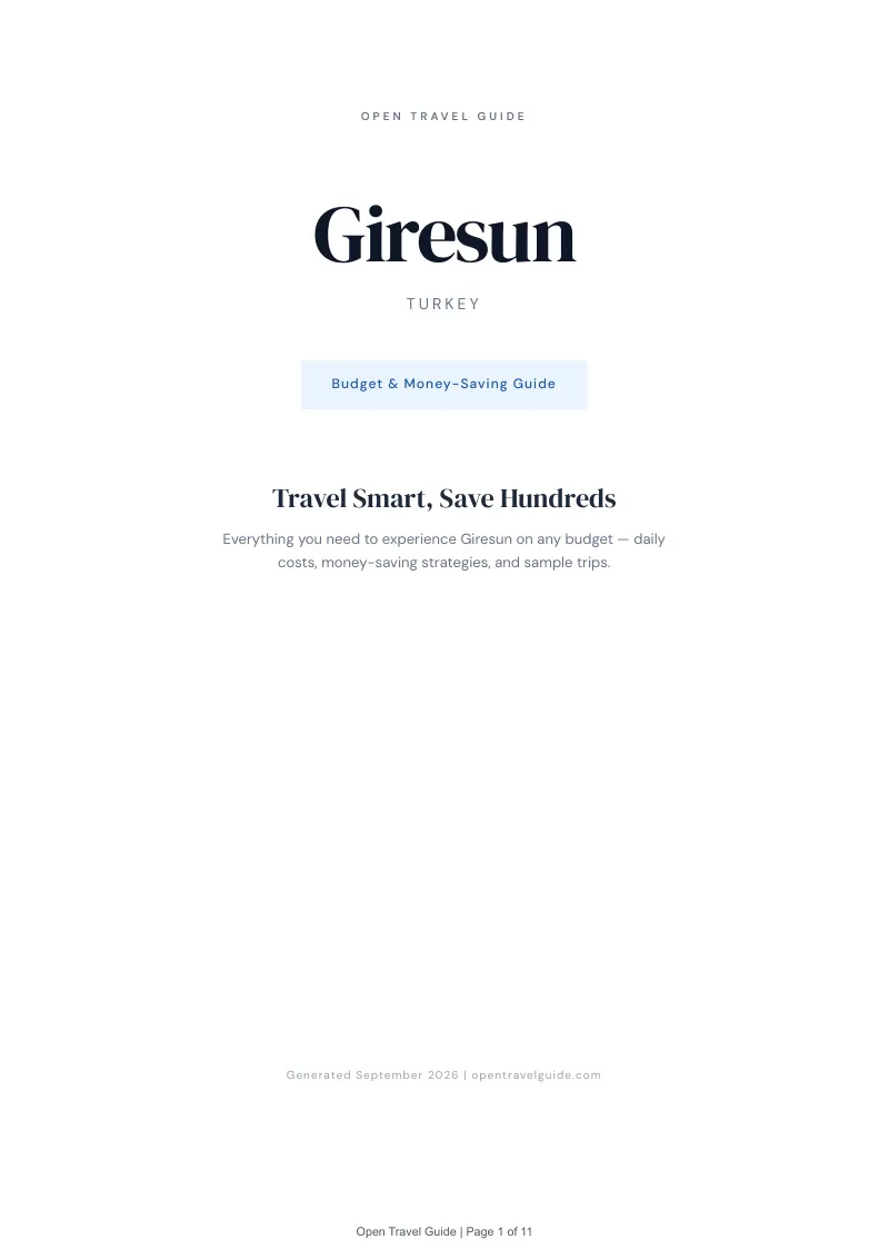 Giresun Complete Travel Bundle: Budget guide · Cover
