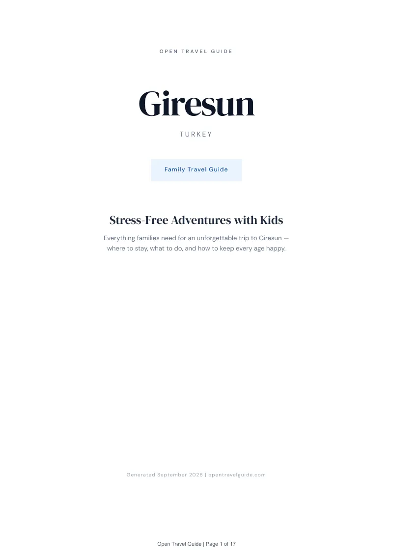 Giresun Complete Travel Bundle: Family guide · Cover