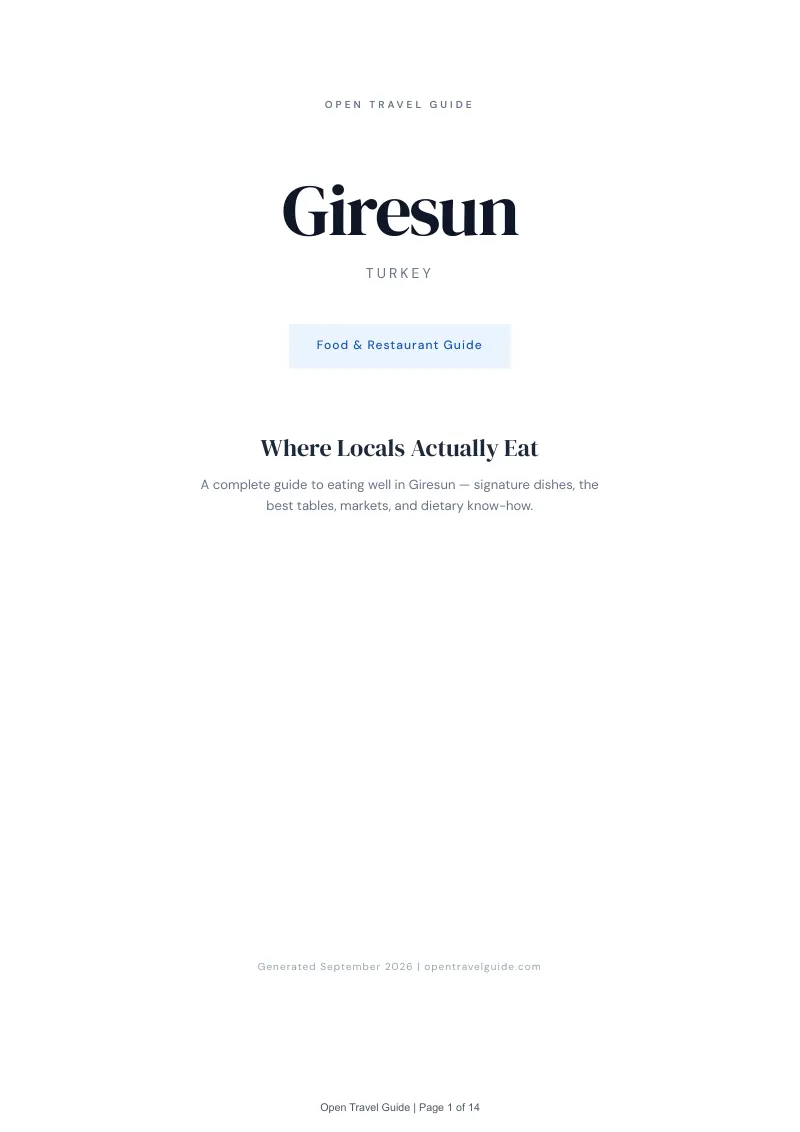 Giresun Complete Travel Bundle: Food guide · Cover