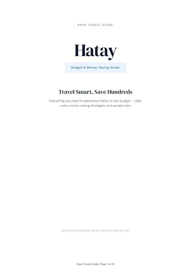 Hatay Complete Travel Bundle: Budget guide · Cover