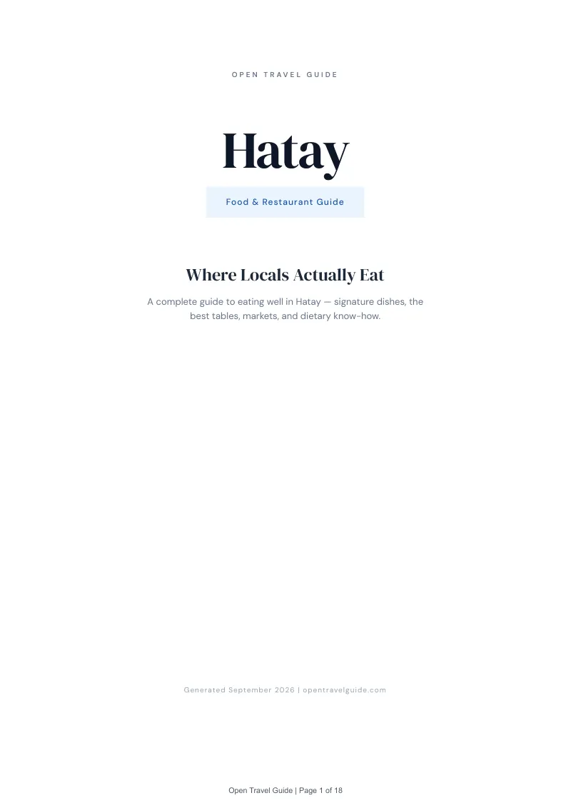 Hatay Complete Travel Bundle: Food guide · Cover