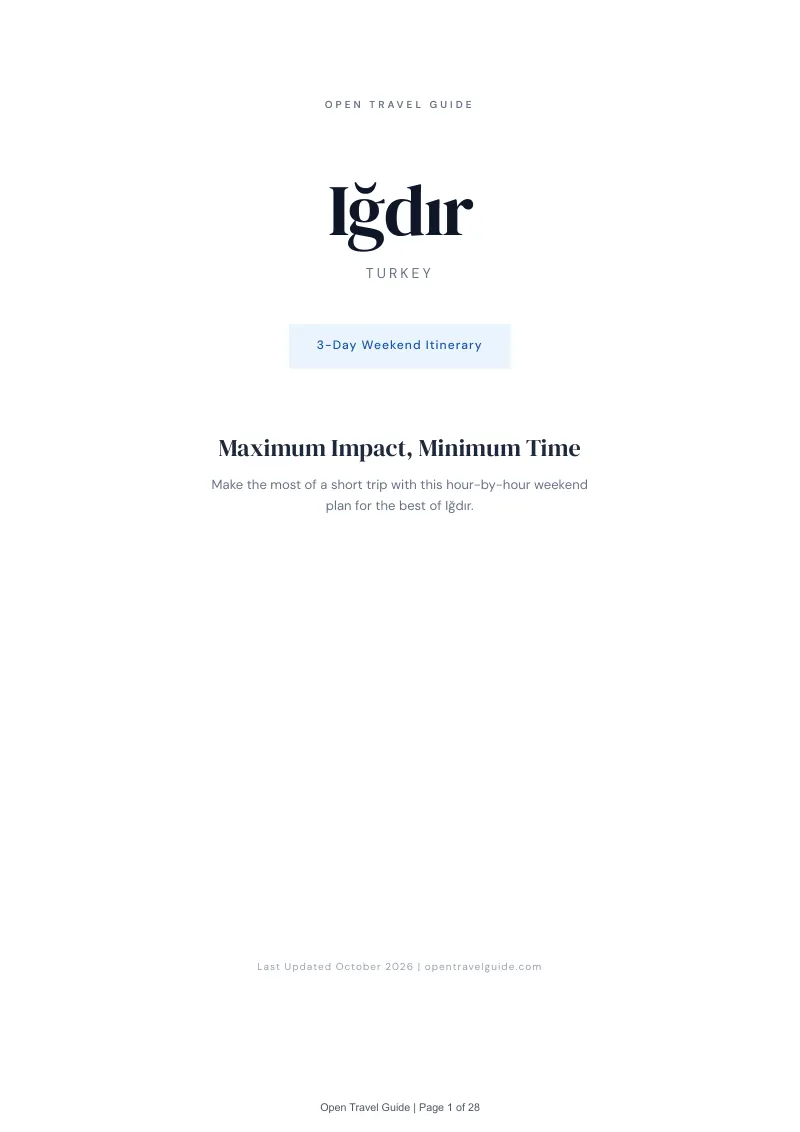 Iğdır 3-Day Weekend Itinerary: Cover