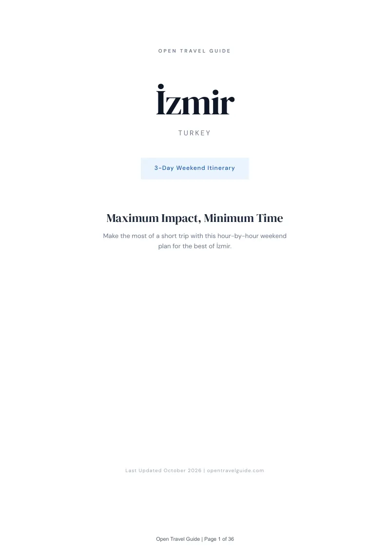 İZmir 3-Day Weekend Itinerary: Cover
